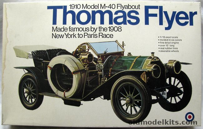 Entex 1/16 1910 M-40 Flyabout Thomas Flyer, 8490 plastic model kit